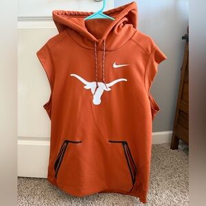 Men’s Texas Longhorn Sideline Nike Dri Fit Sleeveless Pullover Hoodie